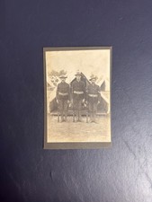 Antique Photo WWI Era US Military Soldiers Campaign Hats Tent Camp USMC Rifle