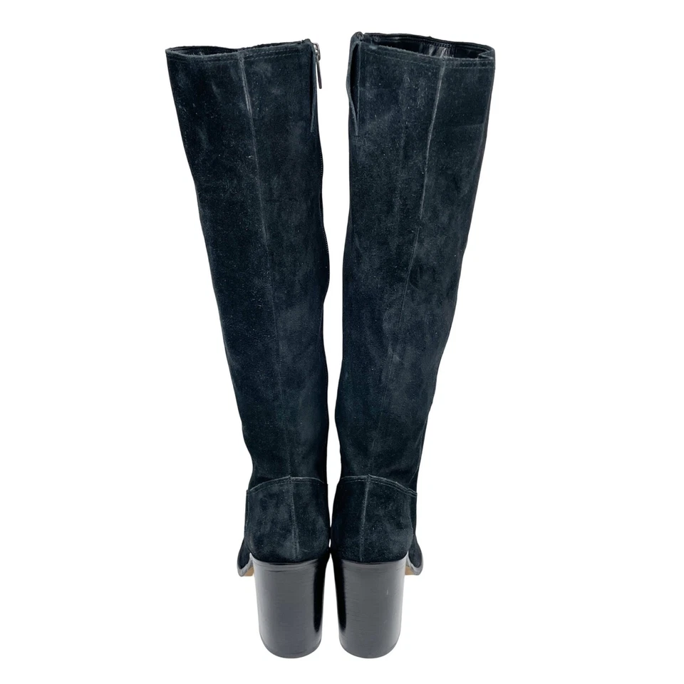 Vince Camuto Women's Pearlanie Black Suede Leather Knee High Boots Size 9M - Image 4 of 4