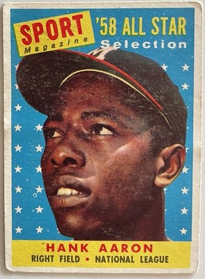 1958 Topps Sport Magazine '58 All Star Selection Hank Aaron #488