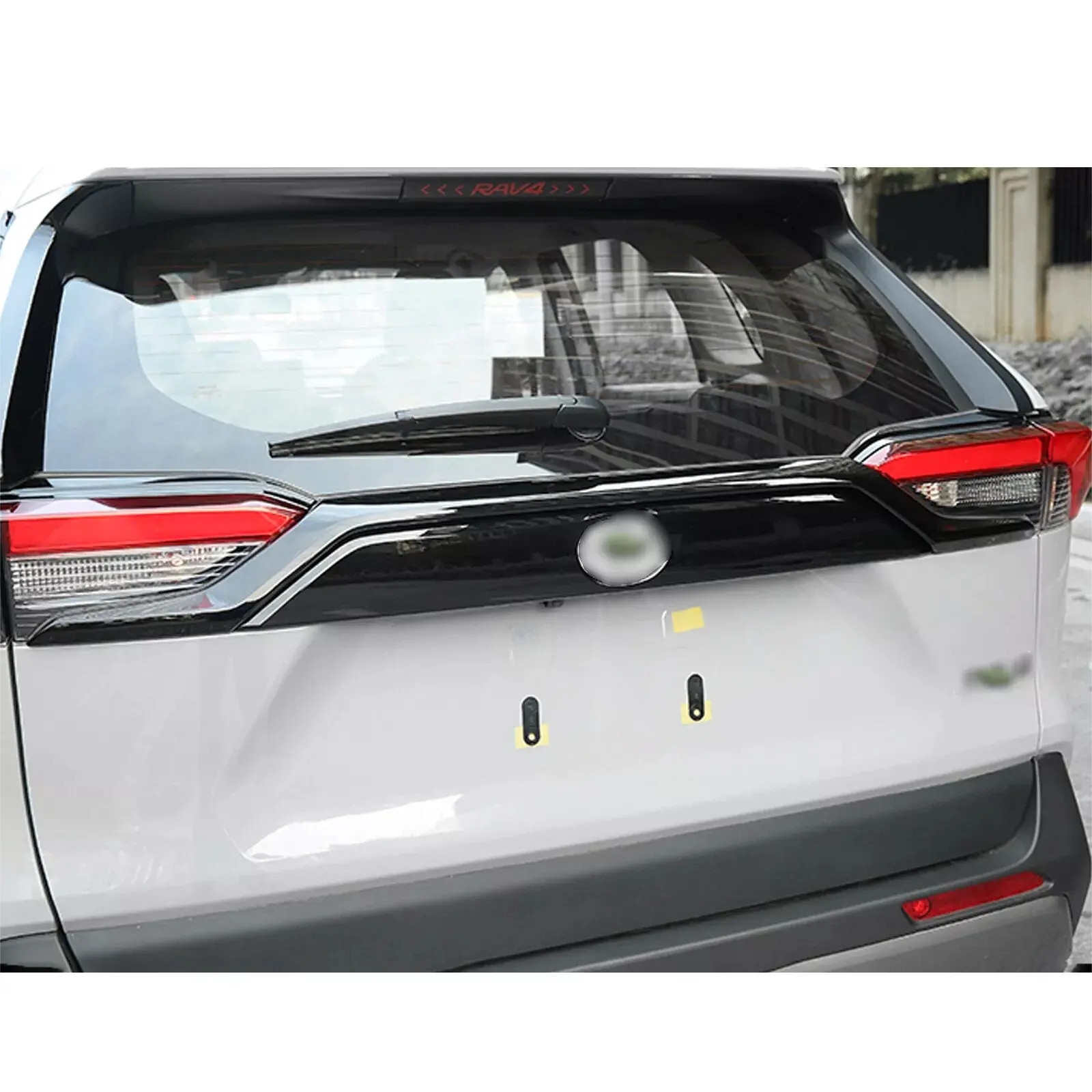 Exterior Rear Trunk Upper Lid Cover Trim For Toyota RAV4 2019-2025 Glossy Black