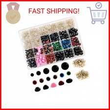 FEMBW 600PCS Safety Eyes and Noses with Washers for Stuffed Animal Amigurumi Dol