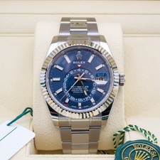 Rare 2020 Rolex Sky-Dweller 326934 Blue Unworn, Unsized, Stickered Full Set 42mm