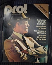 Tom Landry 1978 Pro! Magazine JSA Certified Autograph on Cover Dallas Cowboys
