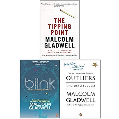Malcolm Gladwell Collection 3 Books Set (The Tipping Point, Blink The Power ...