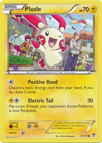 Plusle - 31/111 - Common (Near Mint) Furious Fists - Lightning Pokémon
