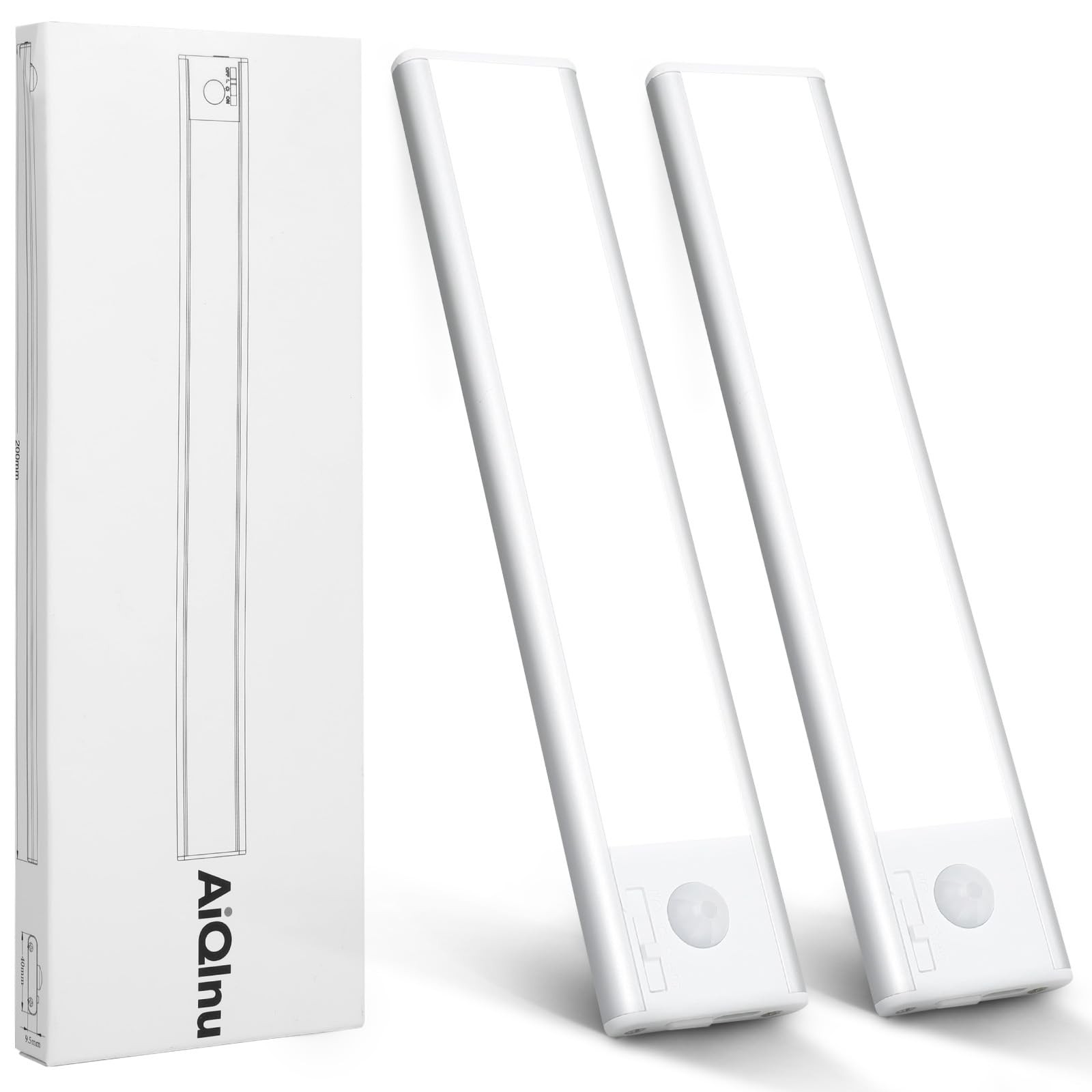 Lampe de placard LED sans fil avec capteur de mouvement pour meuble bas