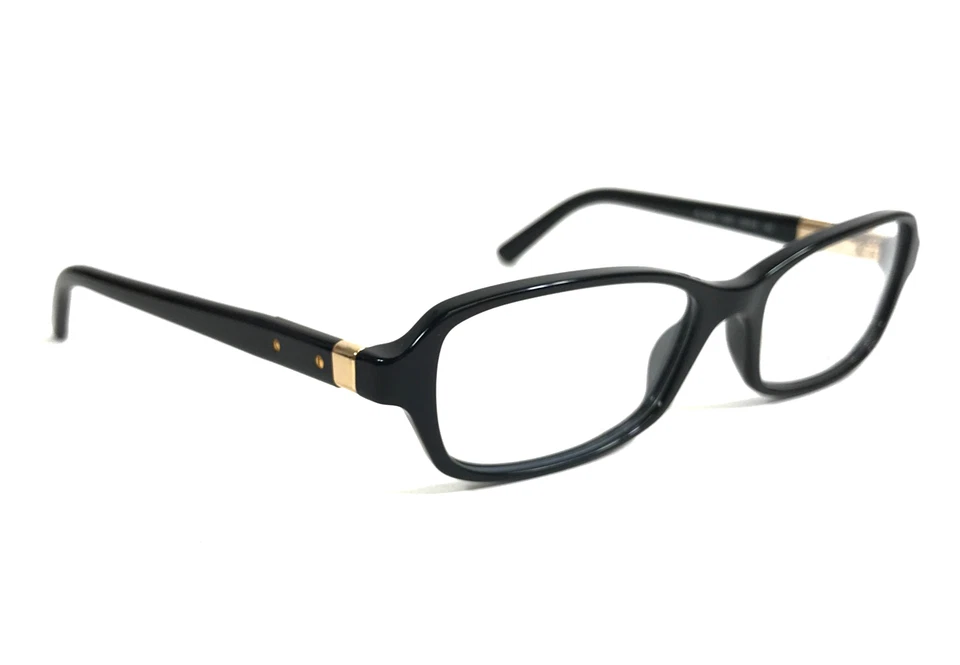 Monturas de gafas Ralph Lauren RL6043 5001 negro dorado ojo de gato borde completo 53-16-140 Foto 2 de 4