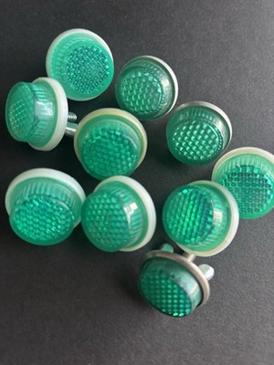 SUNLITE 1'' Mini Green Bicycle Reflectors License Plate Truck Trailer QYT 10 NEW