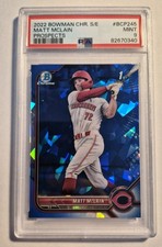 2022 Bowman Chrome Sapphire Edition Matt McLain Prospects #BCP-245 PSA 9 Reds
