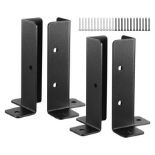  4 Sets Fence Post Base Pergola Brackets 45 Degree Angle Support Deck Tie