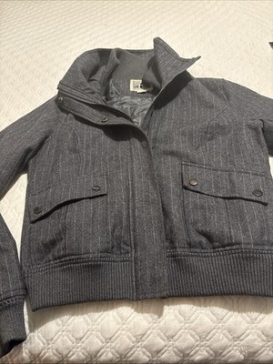 Converse Jacket Womens S Small  One Star Full Zip Flap Pockets Cropped