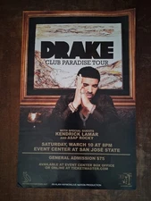 RARE! DRAKE SUMMER 2012 CLUB PARADISE TOUR- FT KENDRICK LAMAR & ASAP ROCKY- RARE