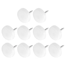 80Pcs Furniture Feet Nail (22mm/0.87") Plastic Round Chair Glides Sliders