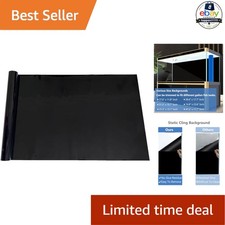 Black Aquarium Background Film 47.2 x 17.7 in Static Cling for Fish Tank