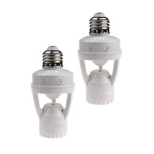 3Pcs Motion Sensor Light Sockets, E26/E27 Screw in Motion Sensor Sockets for Exi
