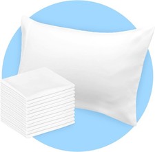Pillow Cases Standard Size White Pillow Cases Set of 12 Cotton Blend 200 TC Soft