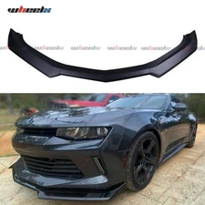 Matte Black Style Front Bumper Lip Splitter ABS For 16-22 Chevy Camaro 1LE Style