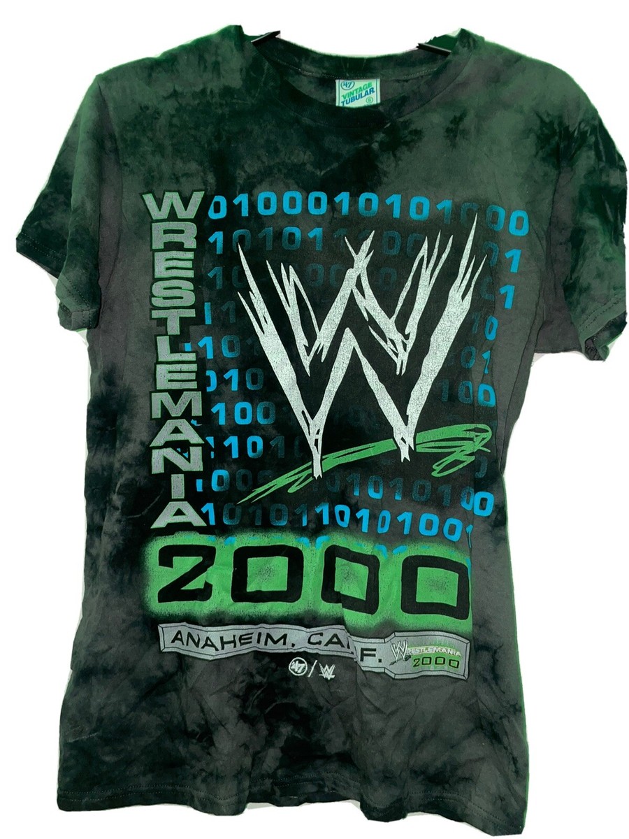 WWF プロレスTシャツ 2000年ミレニアム WWE Wrestlemania 2000 Shirt M Anaheim 16 Vintage Tubular WWF