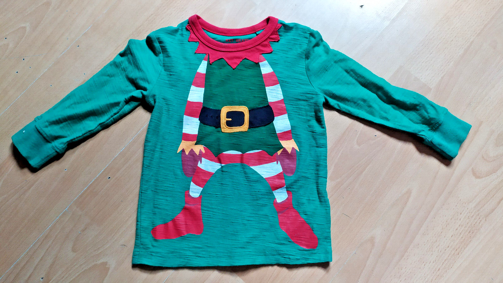 18-24M Baby NEXT Christmas Elf Santas Helper SHIRT Top Cotton GREEN