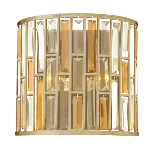 Art Déco Applique Prism Feuille D'Argent Art Nouveau Design Lampe Salon Couloir - Afbeelding 1 van 1