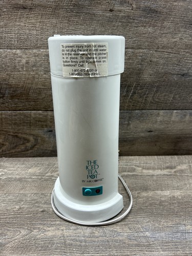 Mr. Coffee Iced Tea Maker 2 Quart TM1.7 Teal White Base Unit Only No Pitcher