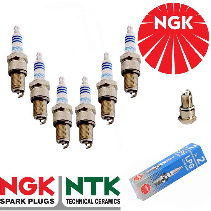 NGK Iridium LPG Spark Plugs - fits Landrover Defender 2.5lt x6