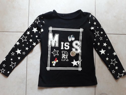 T shirt manica lunga bambina Fun \u0026 Fun lurex nera | ScuderiStore