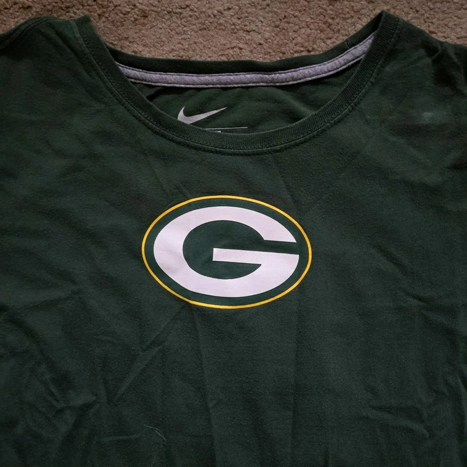 Nike Mujer Green Bay Packers NFL Aaron Rodgers Pullover Camiseta Camiseta Talla XL Foto 3 de 4