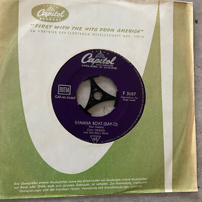 STAN FREBERG: Banana Boat /Tele-vee-shun (Single Capitol F 3687 / Mono)
