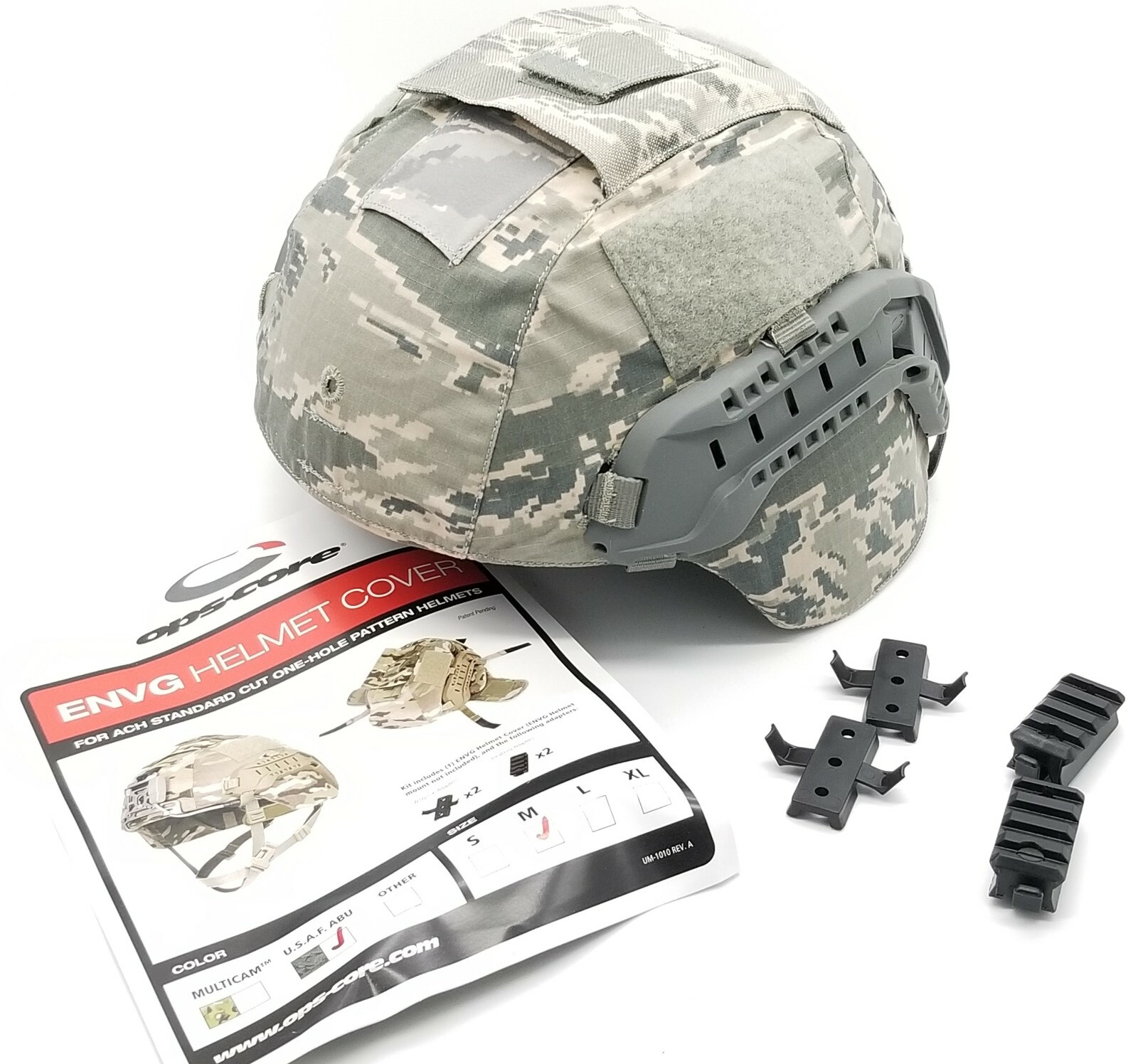 OPSCore ABU ENVG ACH Helmet Cover ARCs Rails MEDIUM WingLoc Picatinny