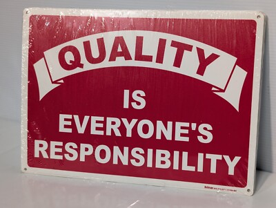 Lot of 7 Brimar K1594-BK ''Quality Is Everyone's Responsibility'', Polyethylene