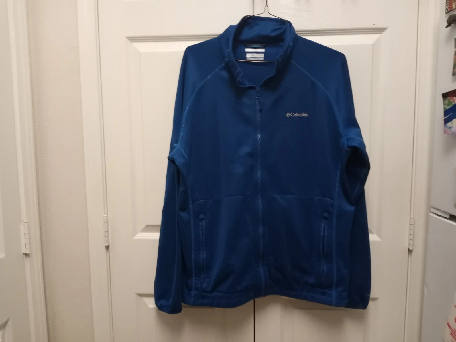 Columbia Full Zip Softshell Jacket for Men, Size Large - Blue