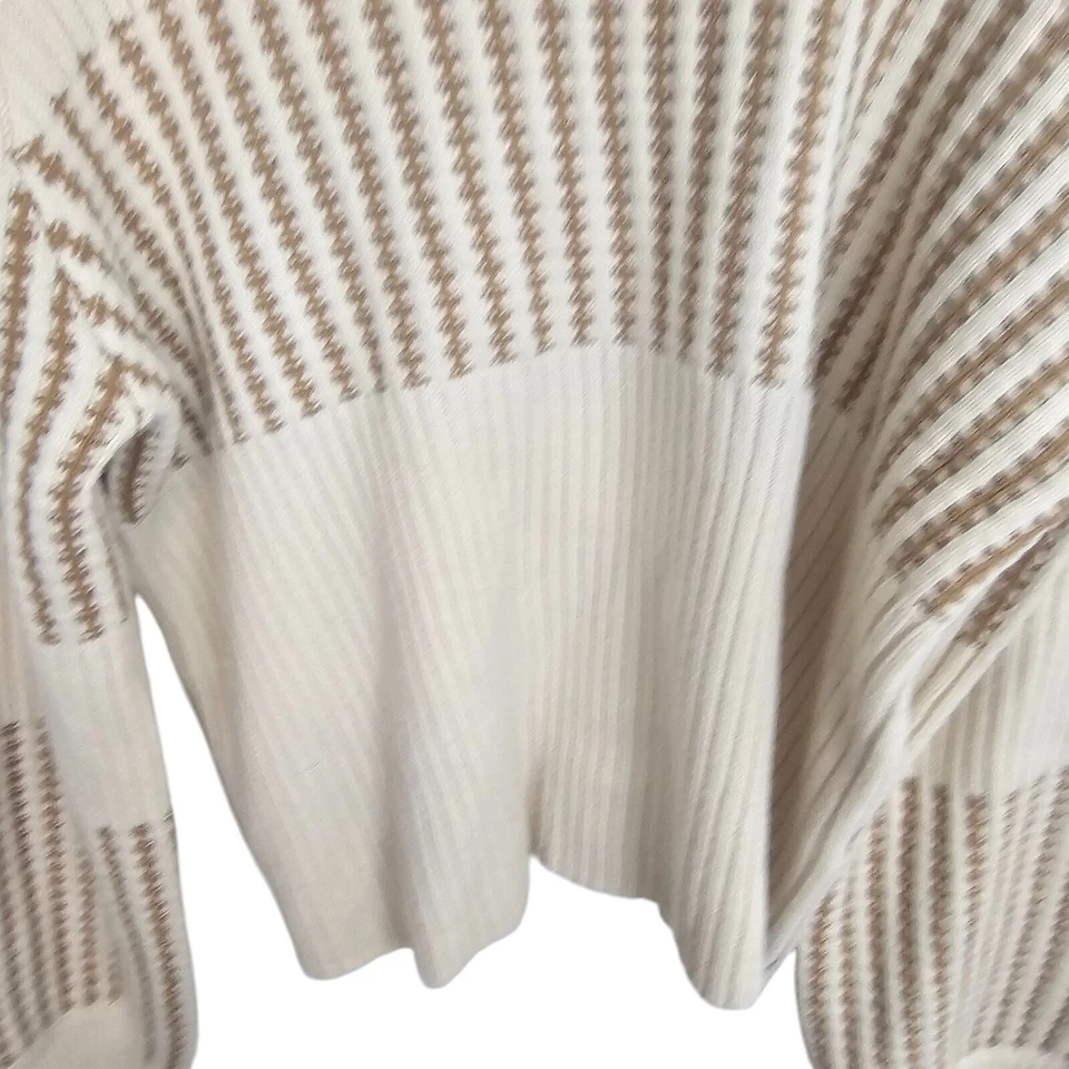 Suéter Suéter Tejido French Connection Mujeres L Bronceado Cuello Simulado Suéter Pullover Foto 3 de 4