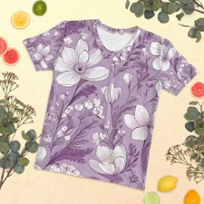 Purple floral design Women's T-shirt