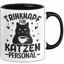 Katzenbesitzerin Tasse Geschenk Katze Trinknapf Für Katzen-Personal Kaffee-Beche