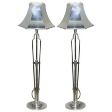 Pair of Exceptionally Rare Elsie Roberts Oswald Partridge Milne Art Deco Lamps