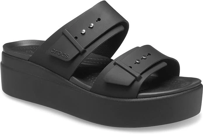 Crocs Women's Brooklyn Low Wedge Mushroom Sandals