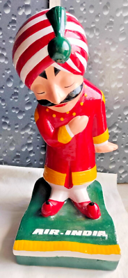 AIR INDIA ヴィンテージキャラクター像 Air India Maharaja Welcome Advertise Statue Handmade Vintage | eBay