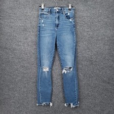 Abercrombie Fitch Jeans Womens 0 25 Blue Super Skinny Ankle High Rise Stretch