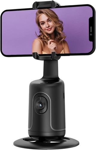 Auto Face Tracking Tripod 360° Rotating Auto Tracking Phone Stand, No App