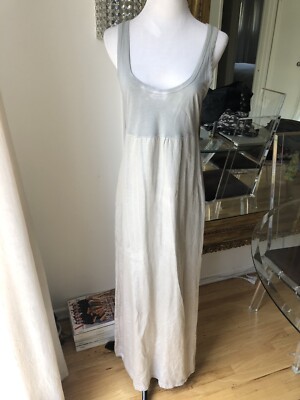 James perse gray maxi dress cotton silk blend with pockets size 1 | eBay