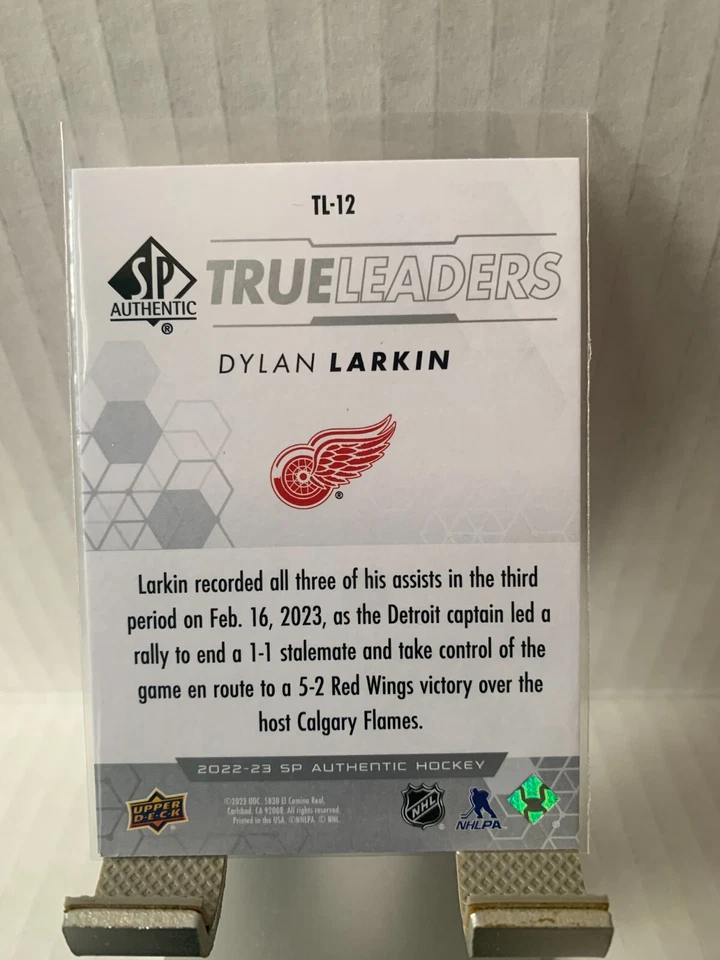 2022-23 SP Authentic True Leaders Dylan Larkin #TL-12 Detroit - Image 2 of 2