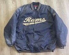 ST LOUIS RAMS NFL Gridiron Classics Reebok 2XL Snap-up Stadium Jacket XXL