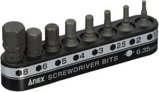 ANEX Bit Replacement for Manual Screwdriver Ultra Short Hex Wrench