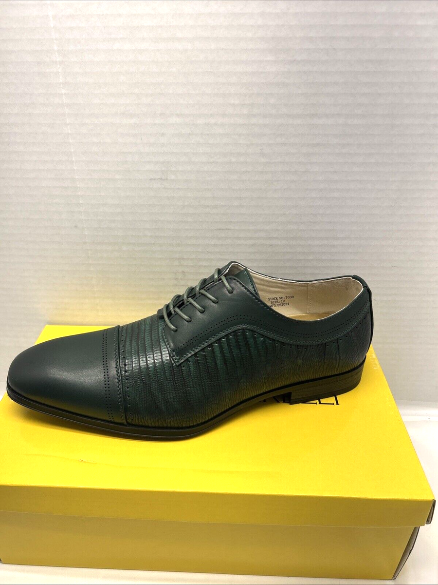 Antonio Cerrelli Men Dress Shoes Oxford Lizard Print Forest  display picture 1