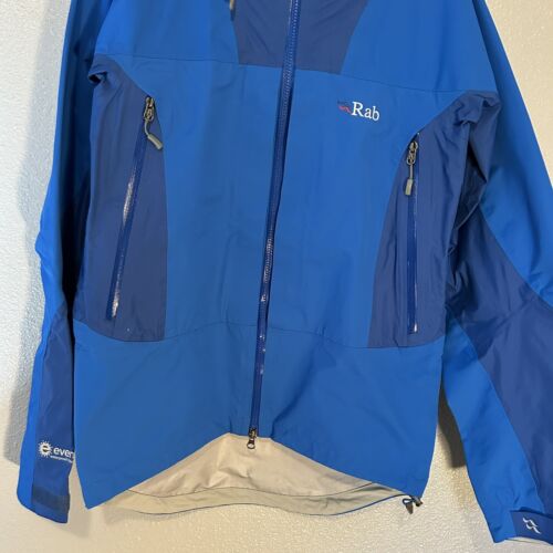 RAB Latok Event Waterproof Jacket Mens Small Hooded Rain Coat BLUE - Picture 3 of 12