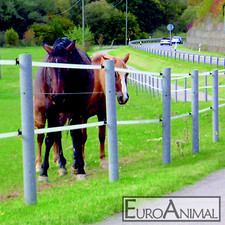 Recycling Pfosten Weidezaunpfahl Kunststoff-Pfähle Ø4,5cm - 10cm, 1,30m - 2,20m