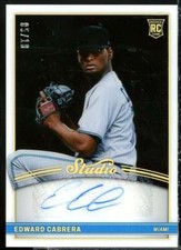Edward Cabrera 2022 Panini Chronicles Studio Black Signatures Holo Gold #21 