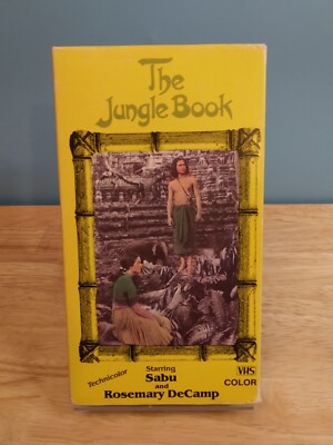 THE JUNGLE BOOK 1942 VHS TAPE SABU ROSEMARY DECAMP