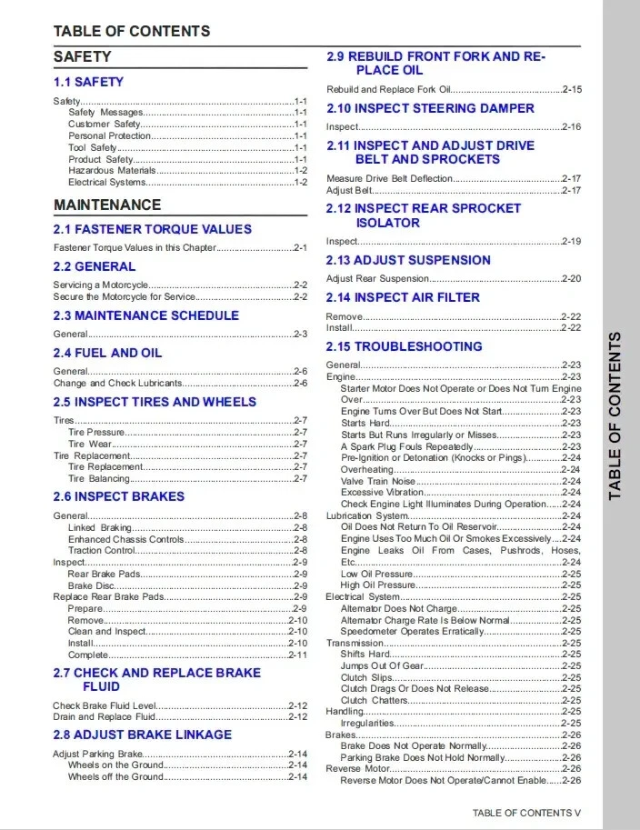 Harley-Davidson Tri Glide 2016 triciclo manual de reparación suplemento combinado Foto 3 de 4